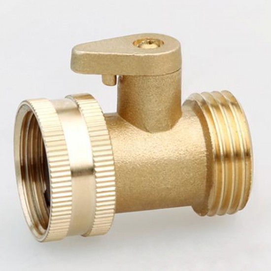 Brass Garden Tap Irrigation One Way Ball Valve Tap Irrigation Valve Hose Pipe Splitter One Way Quick Connector Adapter Female Thread G3/4 1pcs