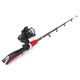 Carbon Fiber Telescopic Fishing Rod & Spinning Reel Combo Kit with Fishing Line Carbon Fiber Telescopic Fishing Rod & Spinning Reel Combo Kit with Fishing Line