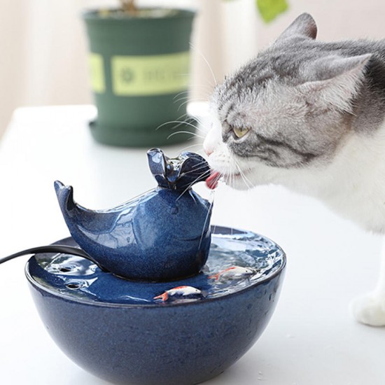 Ceramic Pet Cat Supplies Waterer Dispenser Automatic Pet Water Feeder Ceramic Pet Cat Supplies Waterer Dispenser Automatic Pet Water Feeder