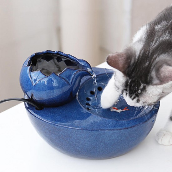 Ceramic Pet Cat Supplies Waterer Dispenser Automatic Pet Water Feeder Ceramic Pet Cat Supplies Waterer Dispenser Automatic Pet Water Feeder