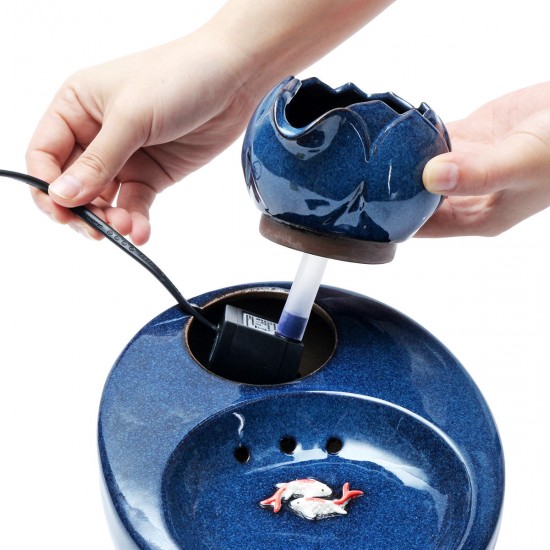 Ceramic Pet Cat Supplies Waterer Dispenser Automatic Pet Water Feeder Ceramic Pet Cat Supplies Waterer Dispenser Automatic Pet Water Feeder