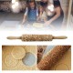 Christmas 3D Flower Wood Rolling Pin Embossing Baking Cookie Biscuit Fondant DIY Baking Tools