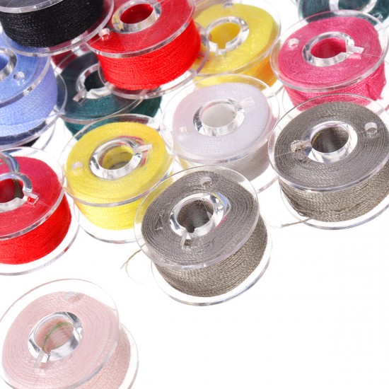 Clear Plastic Bobbins With 20pcs Sewing Machine Spools Yarn Thread Storage Box Clear Plastic Bobbins With 20pcs Sewing Machine Spools Yarn Thread Storage Box