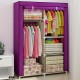 Clothes Closet Portable Wardrobe Closet Storage Organizer Clothes Hanging Rack With Shelf