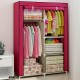 Clothes Closet Portable Wardrobe Closet Storage Organizer Clothes Hanging Rack With Shelf