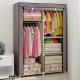 Clothes Closet Portable Wardrobe Closet Storage Organizer Clothes Hanging Rack With Shelf