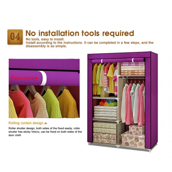 Clothes Closet Portable Wardrobe Closet Storage Organizer Clothes Hanging Rack With Shelf Clothes Closet Portable Wardrobe Closet Storage Organizer Clothes Hanging Rack With Shelf