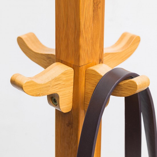 Coat Rack Stand 12 Hooks Cloth Hat Bamboo Hanger Storage Coat Rack Stand 12 Hooks Cloth Hat Bamboo Hanger Storage
