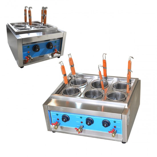 Commercial 4kw/6kw Table Top 4/6 Baskets Electric Noodles Cooker/Pasta Cooking Machine