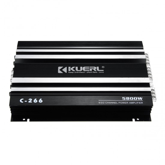 DC 12V 5800W 4 Channel Bass Power Amplifier Nondestructive Support 4 Speakers DC 12V 5800W 4 Channel Bass Power Amplifier Nondestructive Support 4 Speakers