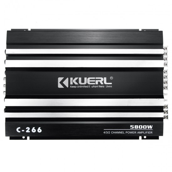 DC 12V 5800W 4 Channel Bass Power Amplifier Nondestructive Support 4 Speakers DC 12V 5800W 4 Channel Bass Power Amplifier Nondestructive Support 4 Speakers
