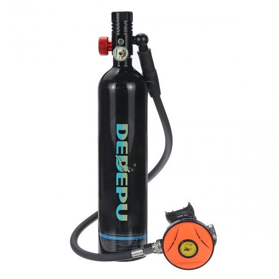 1L Oxygen Cylinder Air Tank Scuba Diving Valve Equipment Breathing Kit