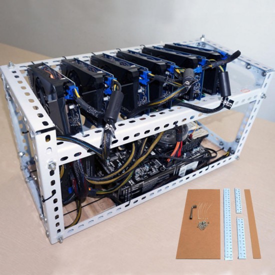 DIY Aluminum Frame Mining Rig Frame For 6 GPU Mining Crypto-currency Mining Rigs DIY Aluminum Frame Mining Rig Frame For 6 GPU Mining Crypto-currency Mining Rigs