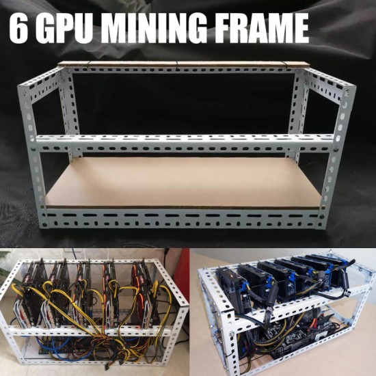 DIY Aluminum Frame Mining Rig Frame For 6 GPU Mining Crypto-currency Mining Rigs