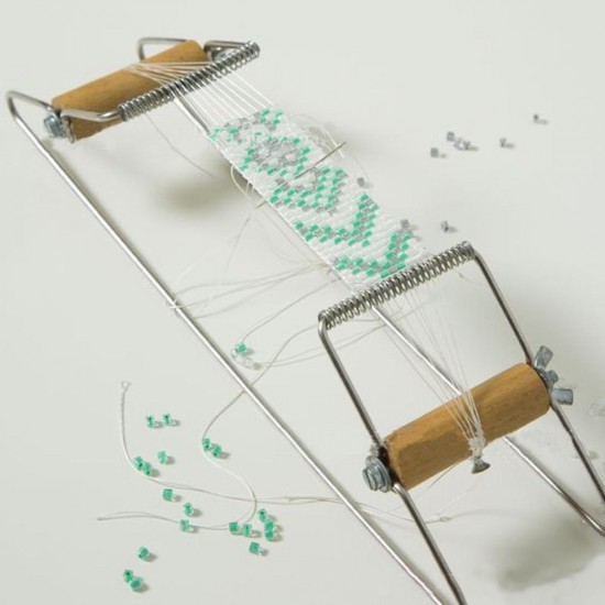 DIY Beads Loom Art Craft Belt Headband Key Chain Weaving Making Machine Beading Tool