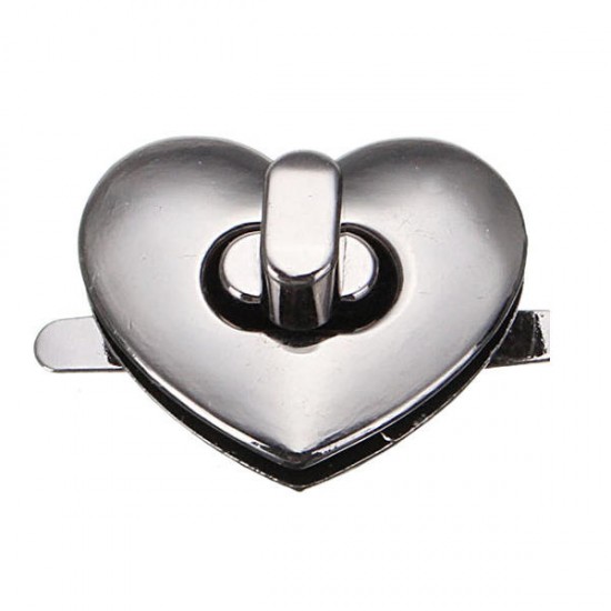 DIY Heart Shape Clasp Turn Twist Metal Lock Buckle for Handbag Bag Purse DIY Heart Shape Clasp Turn Twist Metal Lock Buckle for Handbag Bag Purse