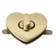 DIY Heart Shape Clasp Turn Twist Metal Lock Buckle for Handbag Bag Purse