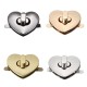 DIY Heart Shape Clasp Turn Twist Metal Lock Buckle for Handbag Bag Purse