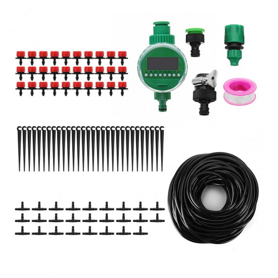 DIY Irrigation System Water Timer Auto Sprinkler Plant Watering with Adapter Irrigation Timer