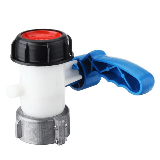 DN40/50 IBC Universal Hose Connector Tap Shut Off Garden Accessories Coarse Thread Tote Tank Adapter Aluminium Alloy Butterfly Valve Fitting Parts for Home Garden