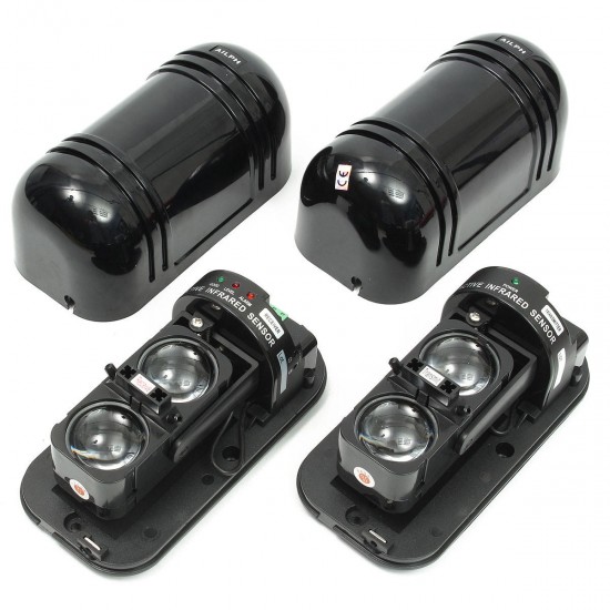 Dual Beam Perimeter Fence Active Infrared IR Sensor Barrier Detector Window Outdoor Intrusion Alarm Dual Beam Perimeter Fence Active Infrared IR Sensor Barrier Detector Window Outdoor Intrusion Alarm