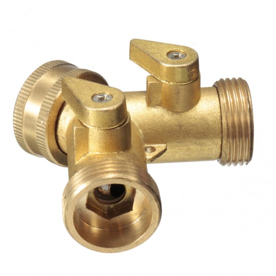 EU/US Standard 3/4 '' Brass Garden Irrigation Hose Splitter Faucet Manifold 2 Way Y Shape Adapter Pipe Tap Connector