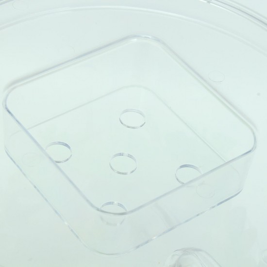 Ecological Cylindrical Miniature Plastic White Fish Tank Desktop Decor Fishing Kits