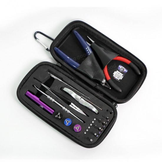 Electronic Cigarette Kit Box Vape Tool Kits Tools Carry Bag With Tweezer Pliers For DIY Atomizer