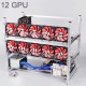 Aluminum Open Air Mining Rig Stackable Frame Case For 12 GPU ETH Ethereum
