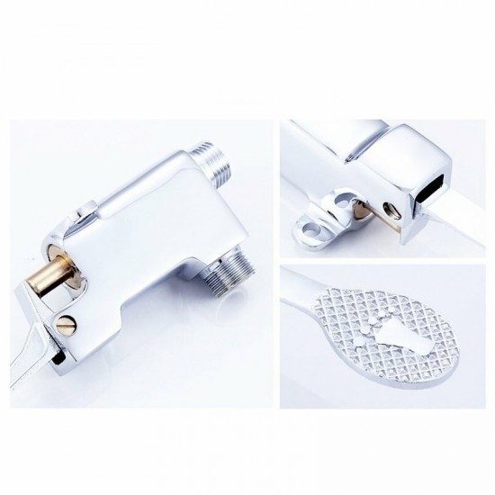G1/2 Foot Pedal Control Valve Faucet Basin Switch Kitchen Sink Bathroom Tap G1/2 Foot Pedal Control Valve Faucet Basin Switch Kitchen Sink Bathroom Tap