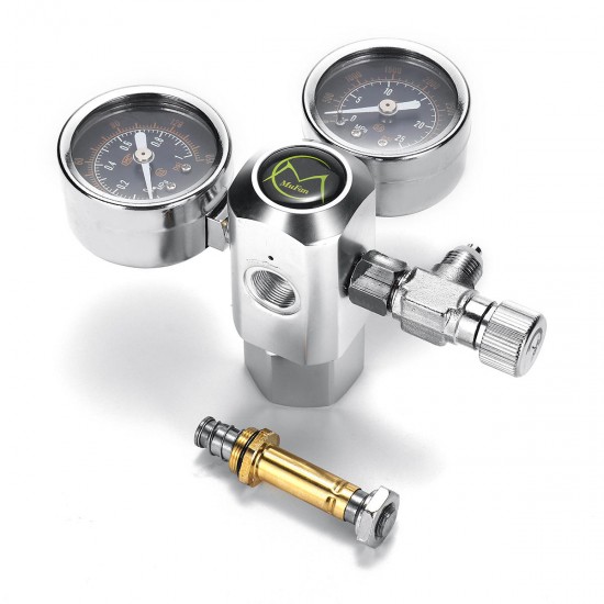 G5/8 W21.8 220V Aquarium CO2 Regulator Bubble Counter Magnetic Solenoid Decompression Valve G5/8 W21.8 220V Aquarium CO2 Regulator Bubble Counter Magnetic Solenoid Decompression Valve