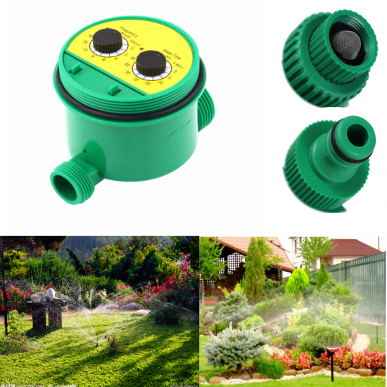 Garden Irrigation Controller Two Dial Electronic Water Timer Home Plant Flower