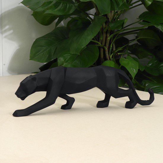 Geometric Leopard Art Sculpture Statue Figure Ornament Resin Panther Home Office Decorations Geometric Leopard Art Sculpture Statue Figure Ornament Resin Panther Home Office Decorations