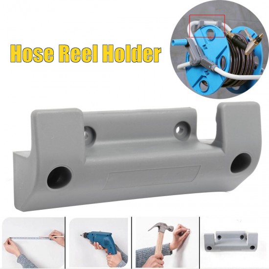 Grey Water Hose Reel Holder Wall Mount Garden Hose Storage Pipe Fixing Bracket