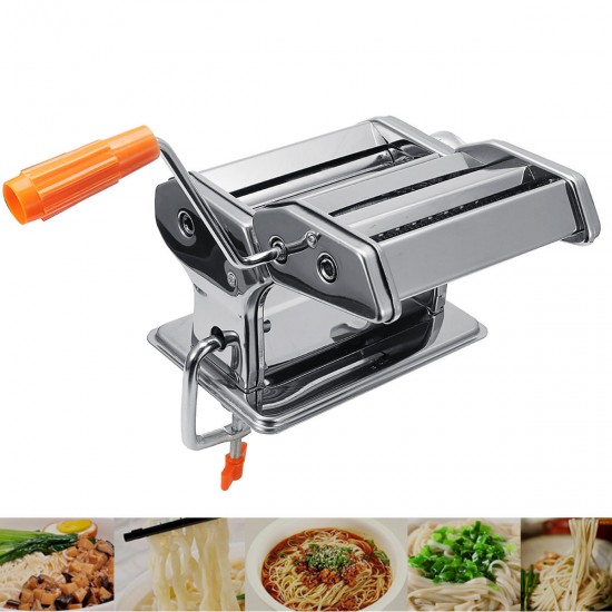 Hand Crank Stainless Steel Fresh Pasta Maker Roller Machine For Spaghetti Noodle Tools Kit