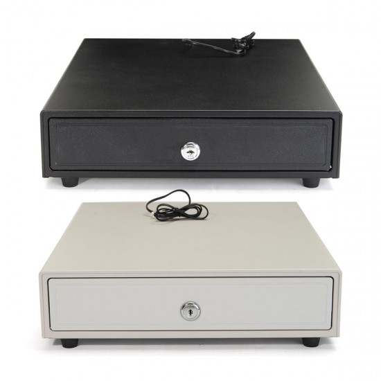 Heavy Duty Cash Drawer Box Money Box POS Register RJ-11 Key Lock With 4 Bill 5 Coin Trays Heavy Duty Cash Drawer Box Money Box POS Register RJ-11 Key Lock With 4 Bill 5 Coin Trays