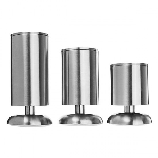 Height Adjustable Furniture Leg Feet Silver Stainless Steel Support for Table Bed Sofa Level Chair