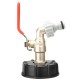 IBC Tote Tank Valve Drain Adapter 1/2'' Garden Hose Faucet Water Connector Tool IBC Tote Tank Valve Drain Adapter 1/2'' Garden Hose Faucet Water Connector Tool