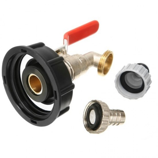 IBC Tote Tank Valve Drain Adapter 1/2'' Garden Hose Faucet Water Connector Tool IBC Tote Tank Valve Drain Adapter 1/2'' Garden Hose Faucet Water Connector Tool