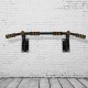 Indoor Black Metal Horizontal Bar On Wall Pull-ups Home Wall Fitness Exerciser Set