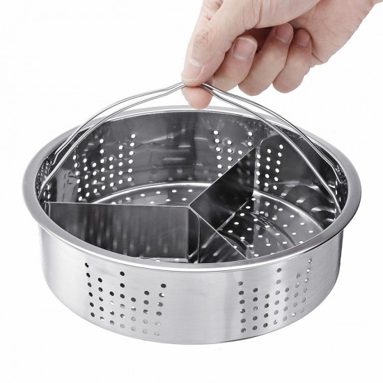 Kitchen Steamer Basket + Egg Steamer Rack Divider Accessories for Instants Pot