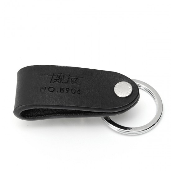 Leather Quick Detachable Belt Keychain Stainless Steel Chain Clip Car Key Ring Holder Gift Black Leather Quick Detachable Belt Keychain Stainless Steel Chain Clip Car Key Ring Holder Gift Black