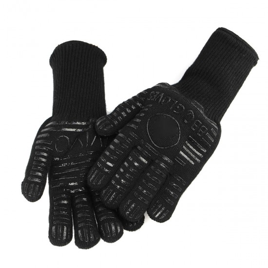 Lengthen Insulate Anti-skid Glove Heat Resistance Gloves For BBQ Oven Grill Cook Bake