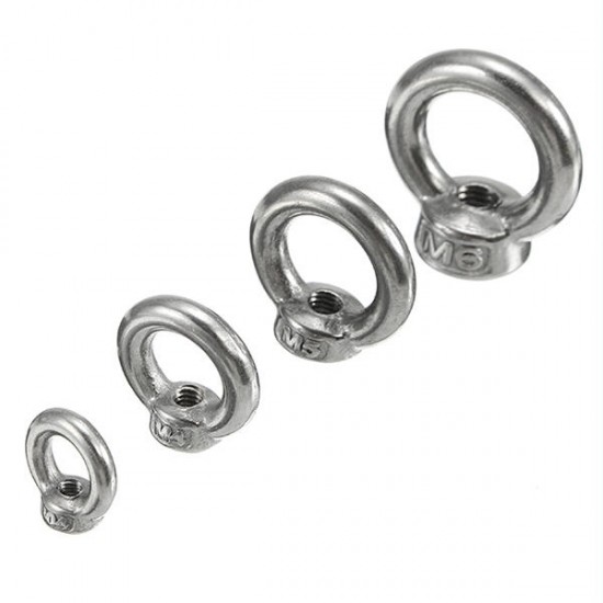 M3 M4 M5 M6 Ring Shape Lifting Eye Nut Female 304 Stainless Steel Eye Nut M3 M4 M5 M6 Ring Shape Lifting Eye Nut Female 304 Stainless Steel Eye Nut