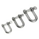 M4 M5 M6 D Shackle with Screw Pin 304 Stainless Steel U Shape Bracelet Shackle