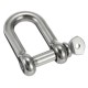 M4 M5 M6 D Shackle with Screw Pin 304 Stainless Steel U Shape Bracelet Shackle