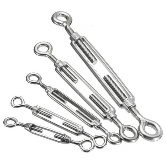 M4/5/6/8/10 Turn Buckle Stainless Steel Eye/Eye Turn Buckle Wire Rope Tensioner M4/5/6/8/10 Turn Buckle Stainless Steel Eye/Eye Turn Buckle Wire Rope Tensioner