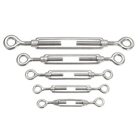 M4/5/6/8/10 Turn Buckle Stainless Steel Eye/Eye Turn Buckle Wire Rope Tensioner M4/5/6/8/10 Turn Buckle Stainless Steel Eye/Eye Turn Buckle Wire Rope Tensioner