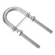 M6 304 Stainless Steel U Shaped Bolt Thread with Spacer Plate Hex Nut Marine Fastener M6 304 Stainless Steel U Shaped Bolt Thread with Spacer Plate Hex Nut Marine Fastener