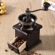 Manual Coffee Bean Grinder Spice Herbs Vintage Retro Hand Grinding Tool Wooden Burr Mill